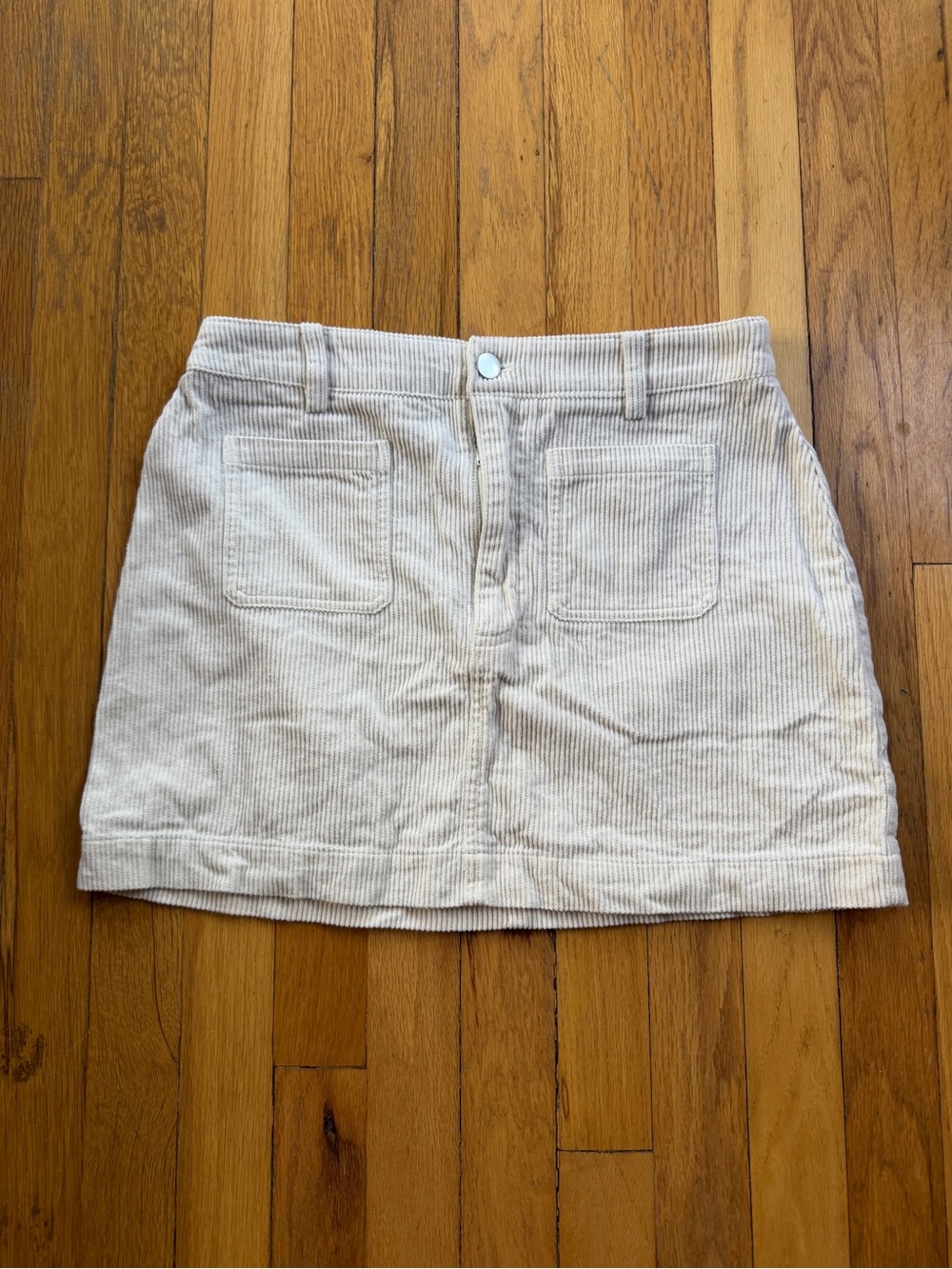 Altar’d state cream corduroy mini skirt
